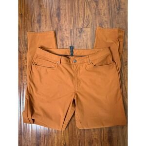 Lululemon ABC Slim Fit Utilitech Canvas Pants Men's 36x32 Allspice Brown LM5ADFS